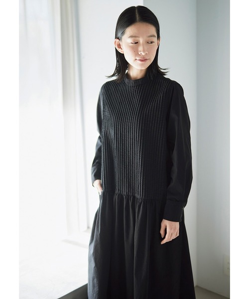 「Sunny clouds」 長袖ワンピース LARGE ブラック レディース_画像6