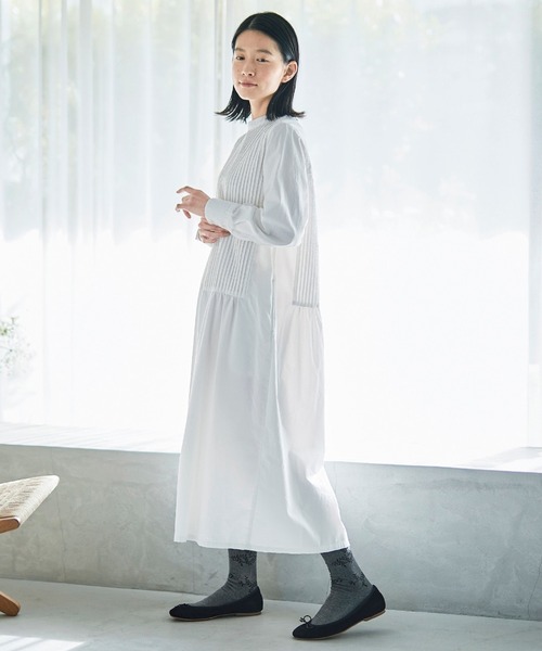 「Sunny clouds」 長袖ワンピース LARGE ブラック レディース_画像9