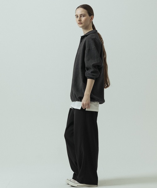 Pedestal polo t ロンt DAB Brrrsos着用 Yoko SLICK（スリック） tシャツ 「ZOZO限定」SLICK/スリック Pleats Knit
