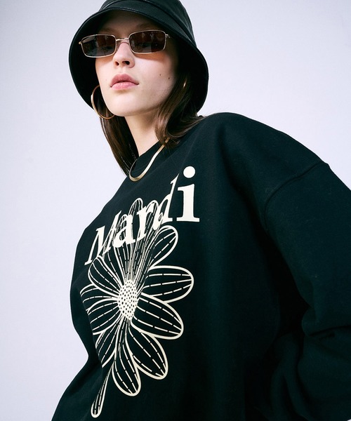 「Mardi Mercredi」 スウェットカットソー FREE ネイビー×ホワイト レディース_画像6