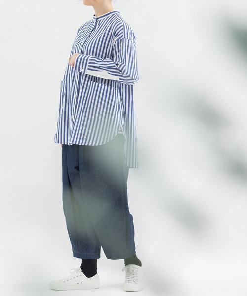 「nop de nod」 長袖ブラウス 3 ブルー レディース_画像9