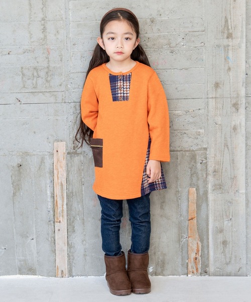 「RAGMART」 「KIDS」長袖ワンピース 110cm グリーン キッズ_画像2