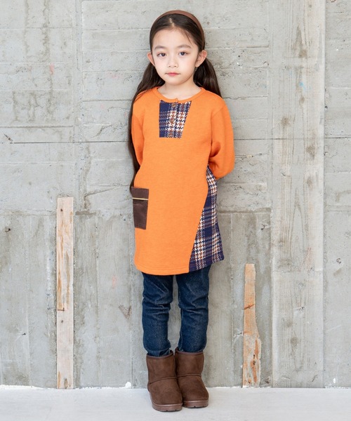 「RAGMART」 「KIDS」長袖ワンピース 110cm グリーン キッズ_画像3