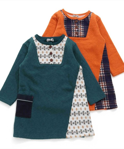 「RAGMART」 「KIDS」長袖ワンピース 110cm グリーン キッズ_画像8