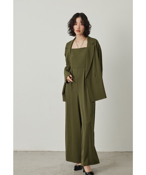 「niana」 パンツドレス M ブルー レディース_画像2