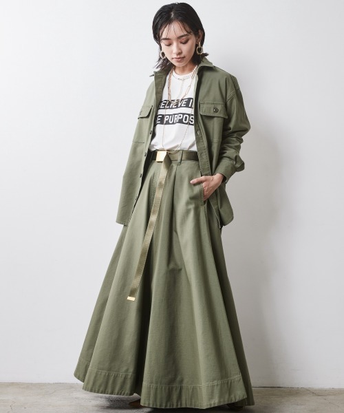 「CHIC STYLE」 長袖シャツ 4L カーキ レディース_画像6