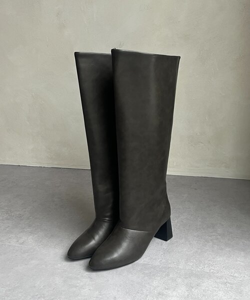 「DouDou」 ロングブーツ LARGE ダークブラウン レディース_画像4