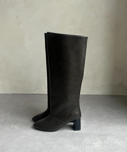 「DouDou」 ロングブーツ LARGE ダークブラウン レディース_画像5