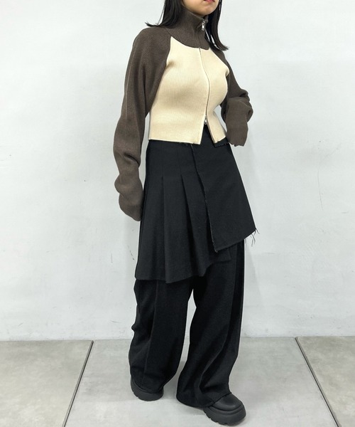 「Six M」 スラックス FREE チャコールグレー レディース_画像8