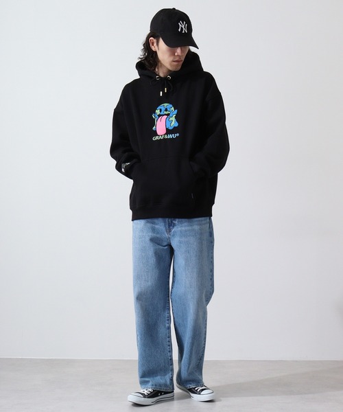 「GRAF&WU」 プルオーバーパーカー L ホワイト レディース_画像4