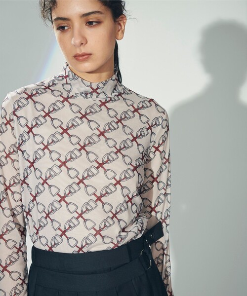 「GRACE CONTINENTAL」 「Diagram」長袖カットソー 36 ベージュ レディース_画像3