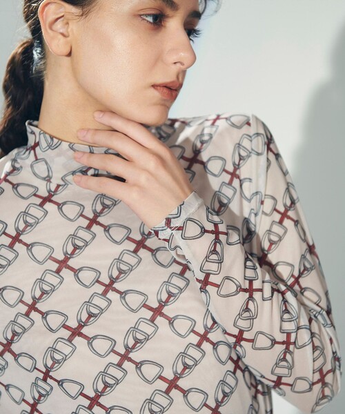 「GRACE CONTINENTAL」 「Diagram」長袖カットソー 36 ベージュ レディース_画像8