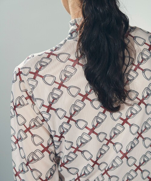 「GRACE CONTINENTAL」 「Diagram」長袖カットソー 36 ベージュ レディース_画像9