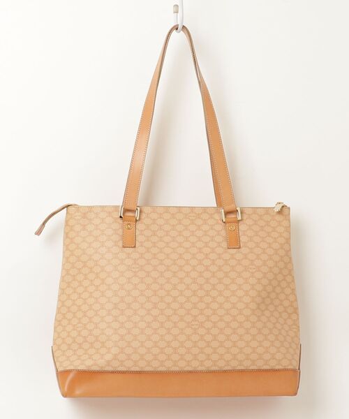 「CELINE」 マカダム トートバッグ - ベージュ レディースの画像