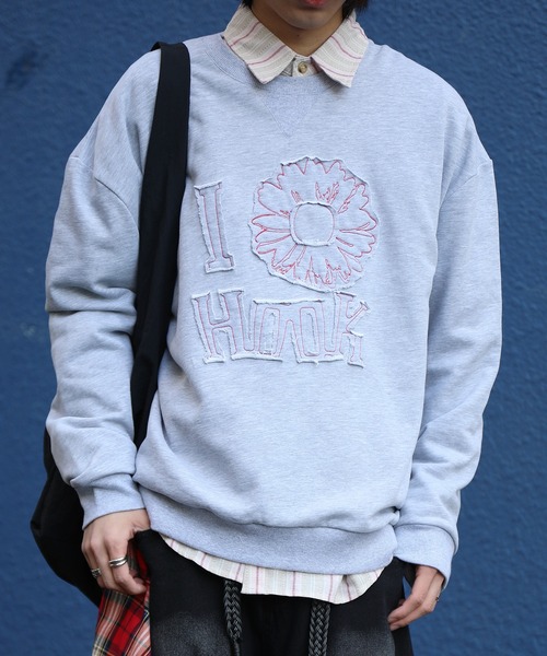 花の芽【新品未使用】オーバーサイズ　スウェット flower logo sweat | mite