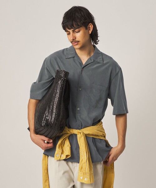 STEVEN ALAN（スティーブンアラン） シャツ ドレープ オープンカラー
