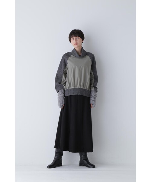 「human woman」 フレアスカート SMALL カーキ レディース_画像3