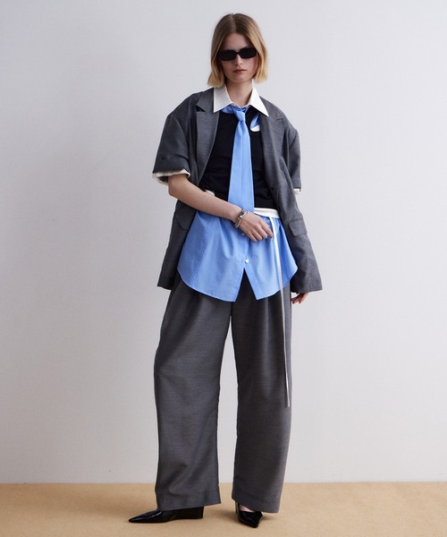 MAISON SPECIAL（メゾンスペシャル） パンツ Sheer Suiting Easy Pants