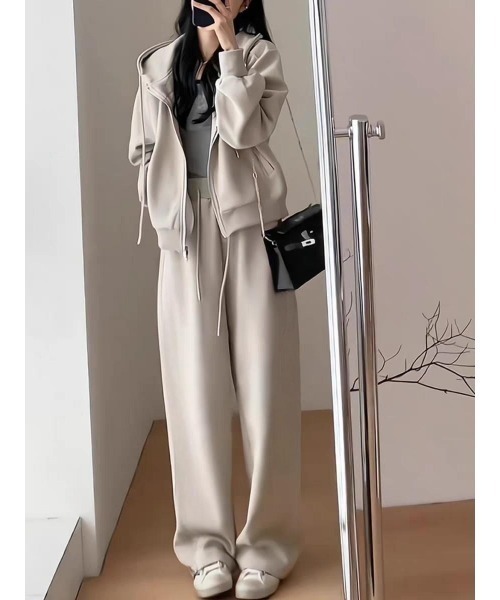 FAVORITO セットアップ パーカーワイドパンツセットアップ レディース