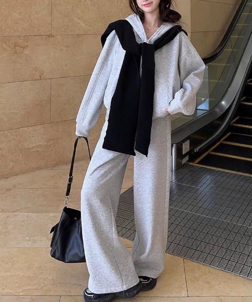 FAVORITO セットアップ パーカーワイドパンツセットアップ レディース