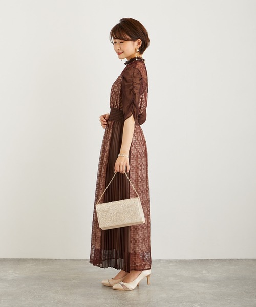 「Dorry Doll」 半袖ワンピース M ブラウン レディース_画像2