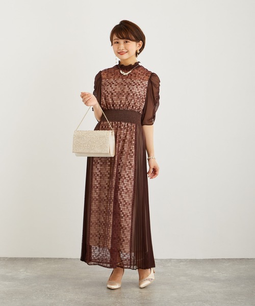 「Dorry Doll」 半袖ワンピース M ブラウン レディース_画像4