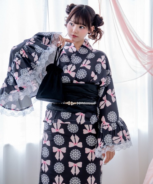 BODYLINE 浴衣 「簡単着付け/セパレート浴衣」上衣・スカート