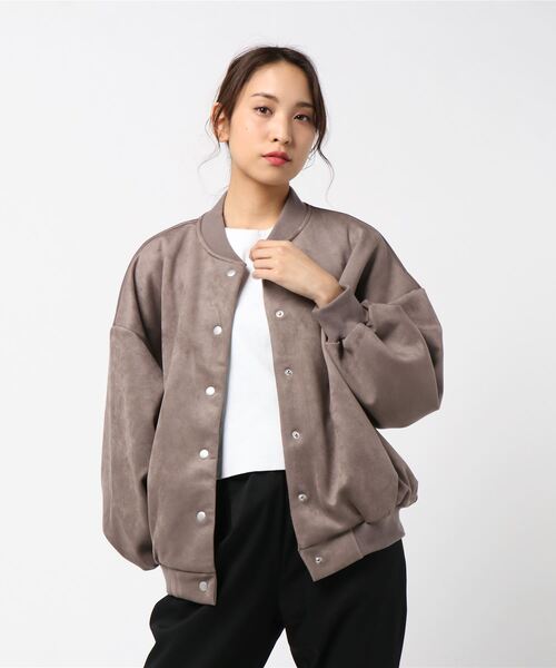 「go slow caravan」 スタジャン FREE グレー レディース_画像2