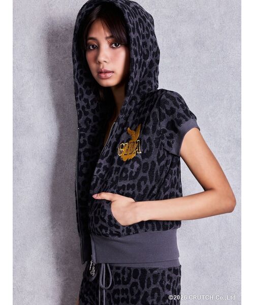 GALFY（ガルフィー） パーカー GYDA×GALFY leopard pileパーカー