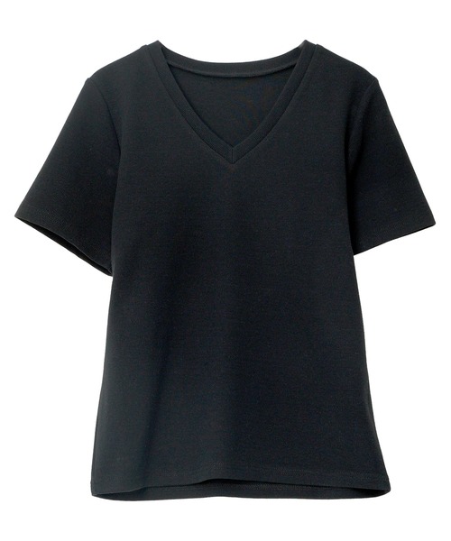 YOSA Eauzaura 黒 VネックTシャツ 半袖 KOBE LETTUCE（神戸レタス） tシャツ 半袖 「 M L XL 選べるサイズ