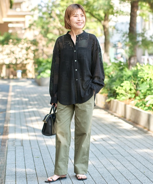 「Spick & Span」 長袖ブラウス - ブラック レディース_画像4