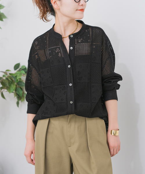 「Spick & Span」 長袖ブラウス - ブラック レディース_画像8