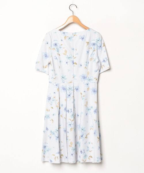 「LAISSE PASSE」 半袖ワンピース 36 ブルー レディース_画像2
