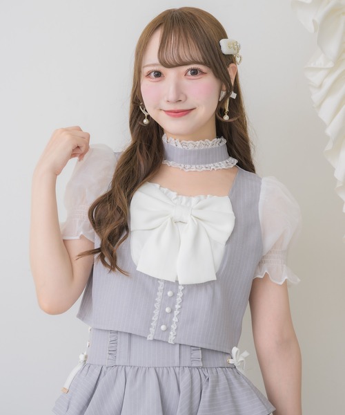 ROJITA（ロジータ） ブラウス シャツ 半袖 「セットアップ対応」リボン