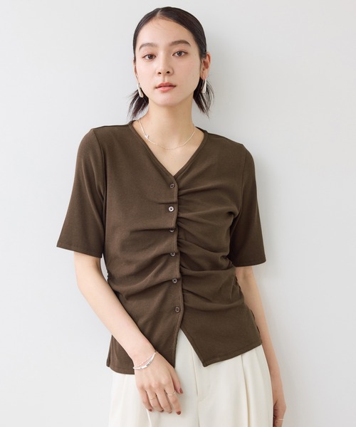 VIS（ビス） tシャツ 半袖 「WEB限定」ドット＆無地フロント