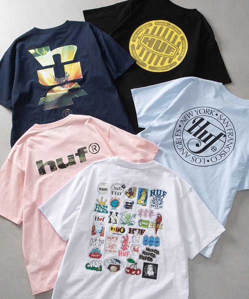 HUF（ハフ） tシャツ STICKER PACK TEE メンズ レディース : ZOZOTOWN