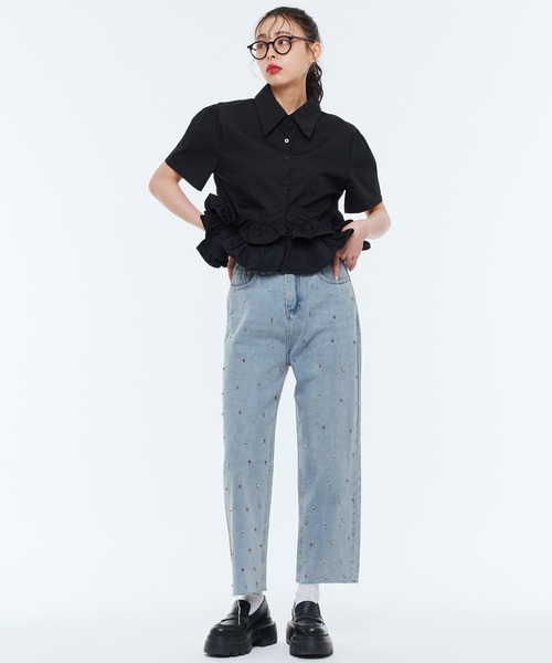 「Narcissus」 デニムパンツ FREE ブルー レディース_画像5