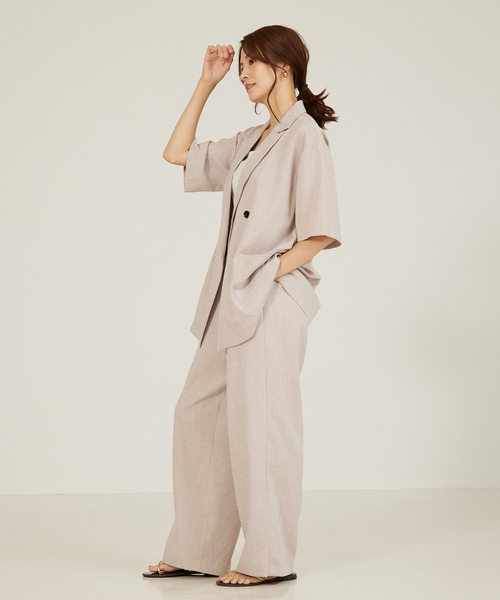 「abahouse mavie」 パンツ 38 グレイッシュベージュ レディース_画像5