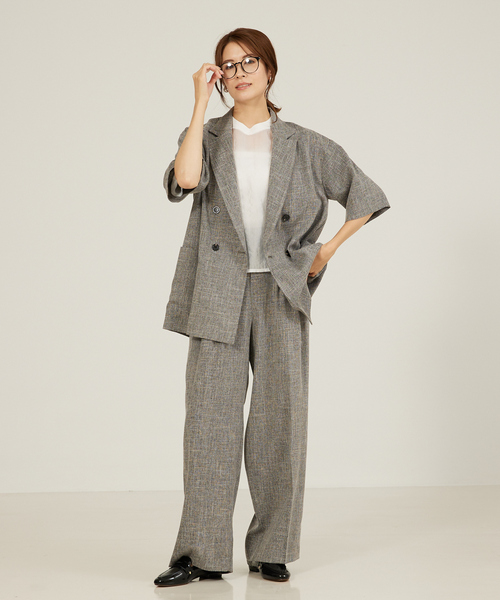 「abahouse mavie」 パンツ 38 グレイッシュベージュ レディース_画像9
