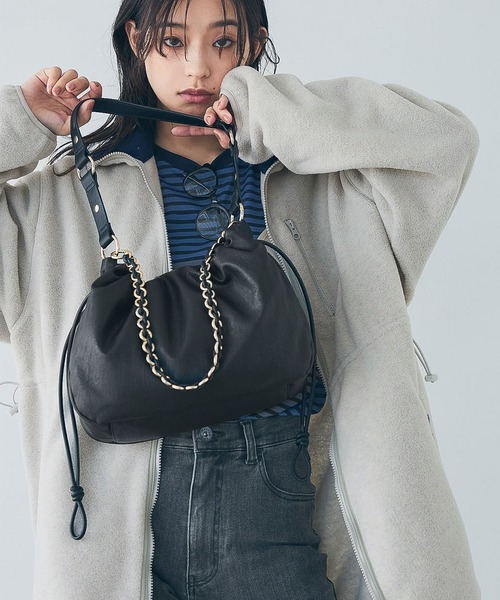 ショルダーバッグ バッグ チェーンドロストギャザーBAG/1080937 レディース