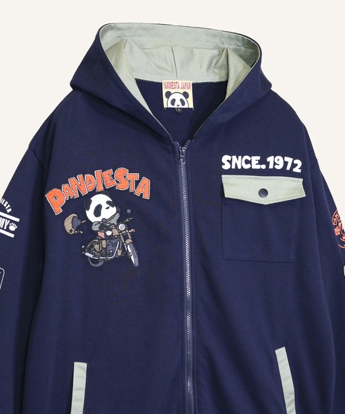 PANDIESTA（パンディエスタ） パーカー タンデムバイクミリタリーZIP