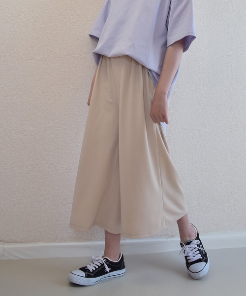 【新品】　お値下げ　レディース　ガウチョパンツichi ワイドパンツ 黒 レディース ガウチョ ガウチョパンツ 7分丈
