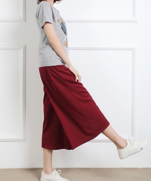 COO+i スウェットパンツ ジャージ フレア ガウチョパンツ レディース