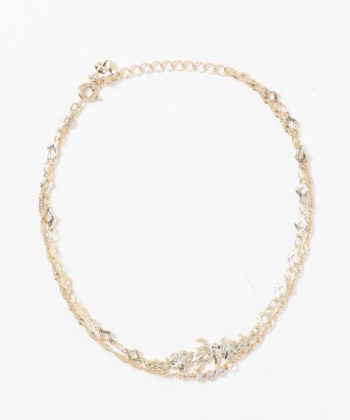 【les bon bon】swing anklet white gold K10 les bonbon（ルボンボン） アンクレット 「les bonbon」swing anklet