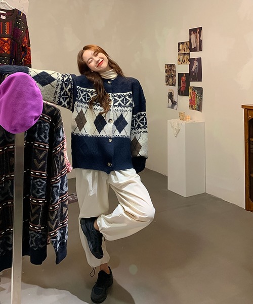 アーガイルニットカーディガン | 【FOREVER 21 JAPAN