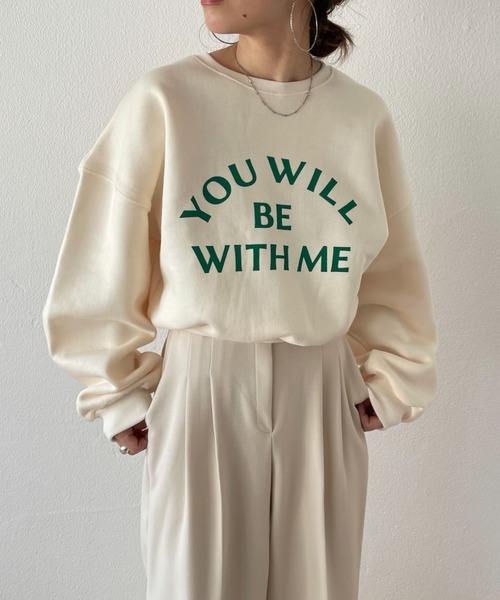 トレーナー スウェット with me ! short sweat / ウィズミー！ボリューム裏起毛ショートロゴスウェット レディース メンズ with me ! short sweat / ウィズミー！ボリューム裏起毛ショート