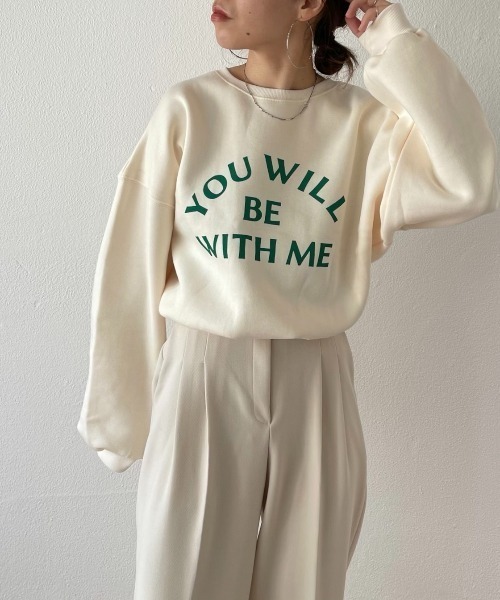 トレーナー スウェット with me ! short sweat / ウィズミー！ボリューム裏起毛ショートロゴスウェット レディース メンズ wee9s トレーナー スウェット with me ! short sweat