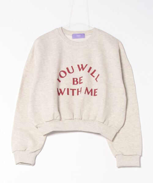 トレーナー スウェット with me ! short sweat / ウィズミー！ボリューム裏起毛ショートロゴスウェット レディース メンズ wee9s トレーナー スウェット with me ! short sweat