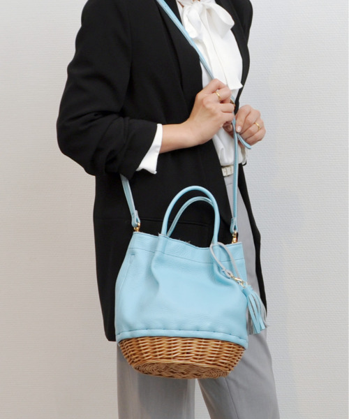 perche（ペルケ） トートバッグ perche / 牛革×ヤナギ底2wayトート