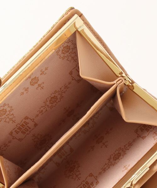 【ANNA SUI】パピヨン 口金二つ折り財布 ANNA SUI パピヨン 口金二つ折り財布 ピンク -人気ブランドの